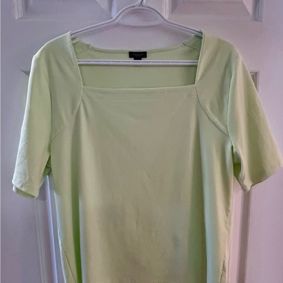 Ann Taylor Factory NWT Pistachio Green Square Neck Stretch Top - Size XL - Picture 2 of 7